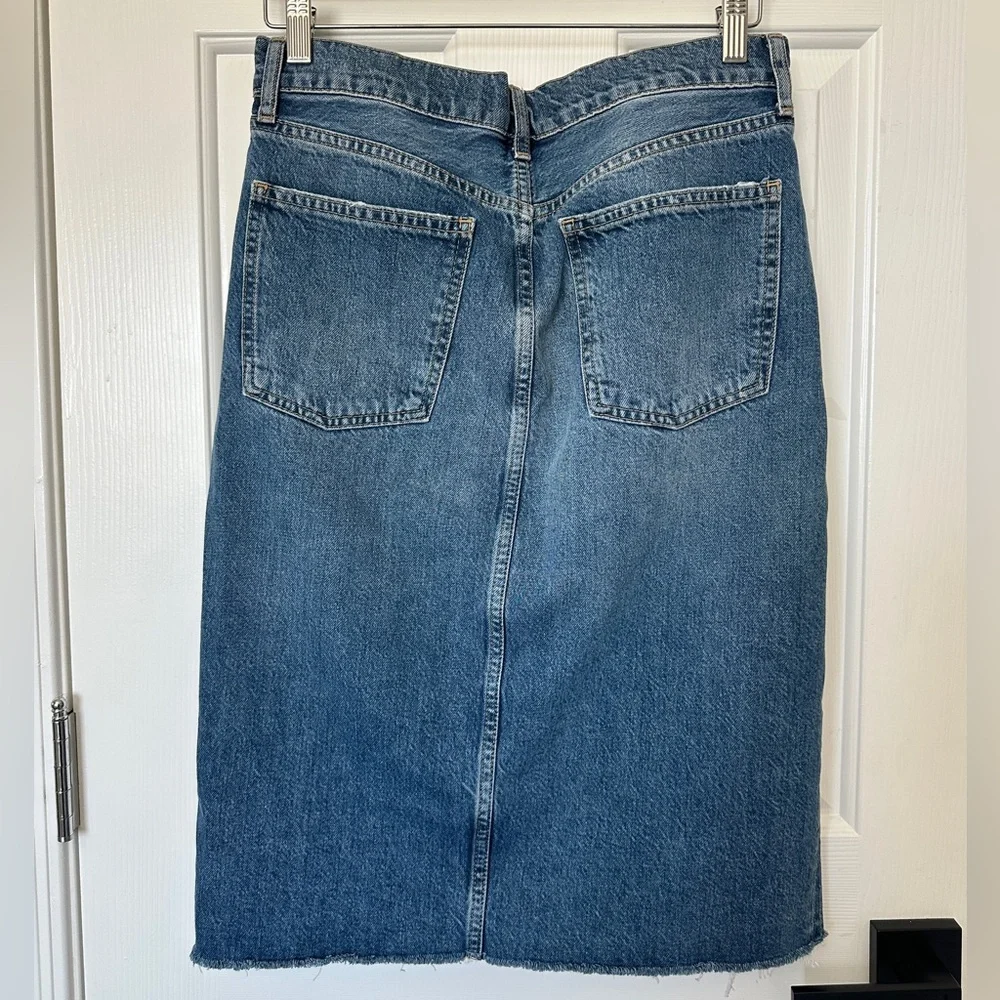 FREE PEOPLE Women’s Denim Cotton Skirt Front Slit - Size 6